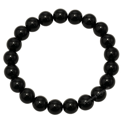 Amazing Gemstone Crystal Bracelet for Women Men's Gifts - Protection Healing Crystal Bracelet - 8mm Gemstone Beaded Stretchable Bracelet Pulseras Para Hombres Mujer Stocking Stuffers Mothers Day Gift (Black Tourmaline)
