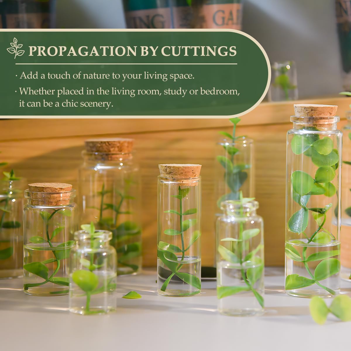 36-Pack 0.35 oz (10 ml) Glass Bottles with Cork Stoppers – for Spell Bottles, Spice Jars, DIY Party Favors, Travel Memories & Plant Propagation – Empty Recyclable Containers for Crafts, Kitchen,Décor