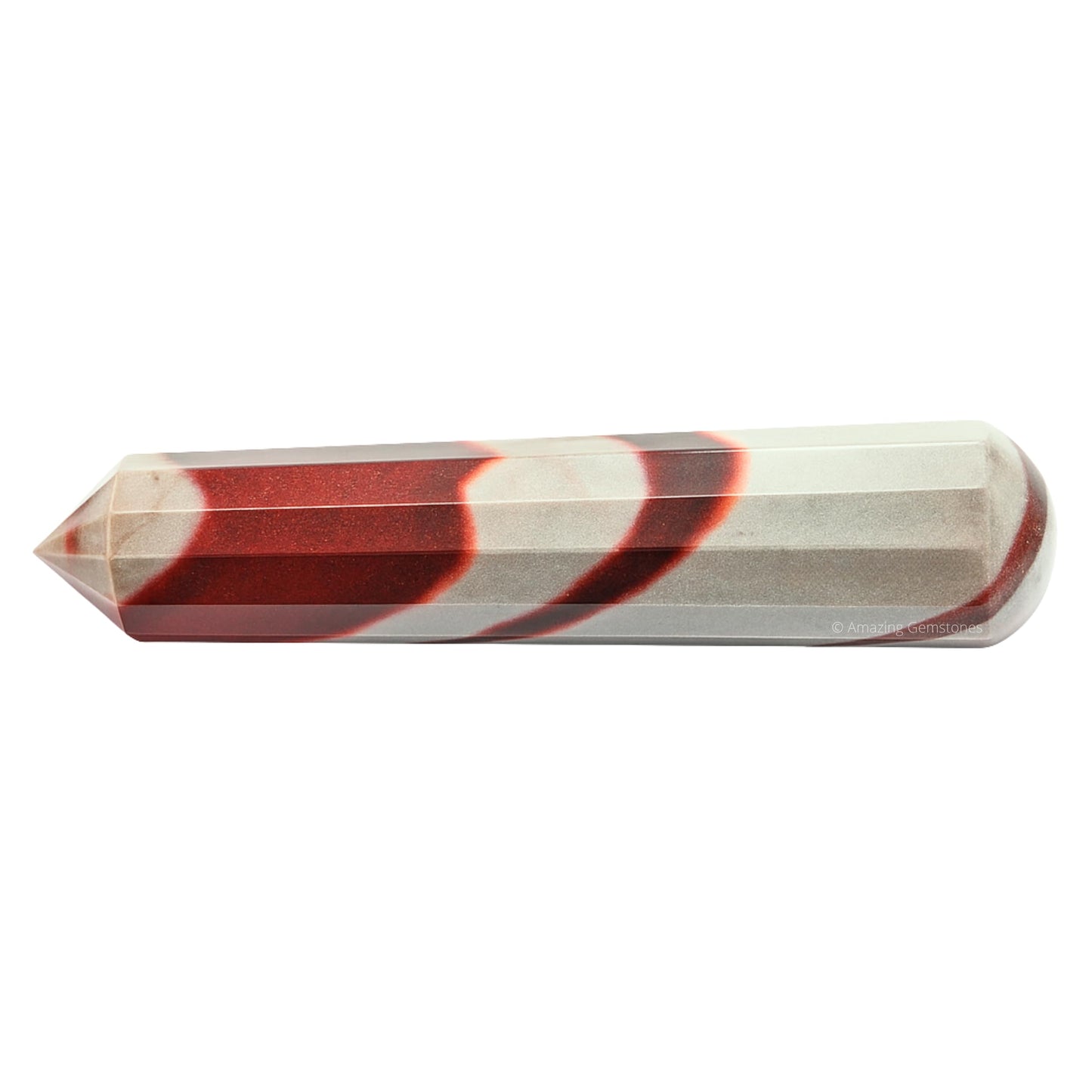 Amazing Gemstone Narmada Shiva Lingam Crystal Wand Massage Stick - Pelvic Wand Gua Sha for Adults - Crystals and Healing Stones Massage Wands for Adults Gifts (Pointed)