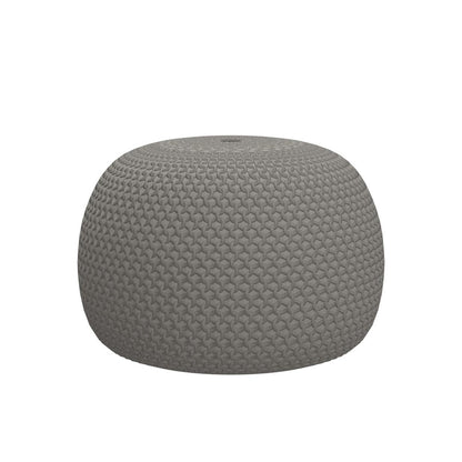 FRELISH DECOR Round Pouf Ottoman Hand Knitted 100% Cotton Pouf - Foot Stool - Knitted Bean Bag - Floor Chair for Living Room Bedroom - Foot Rest for Couch (20 Diameter x 14 Height) - Beige