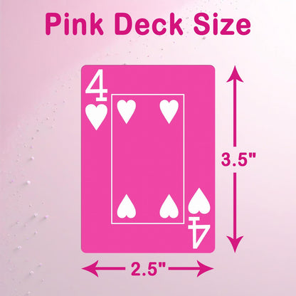 jakilee Pink Playing Cards 2 Pack, Cool Pink Deck of Cards, Large Print Index Cute Playing Cards for Birthday Parties, Bridal Shower, Poker Nights