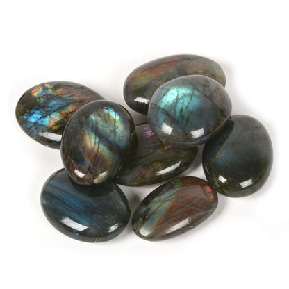 Justinstones 1LB Labradorite Tumbled Polished Natural Crystal Healing Pocket Stones Rock Collection