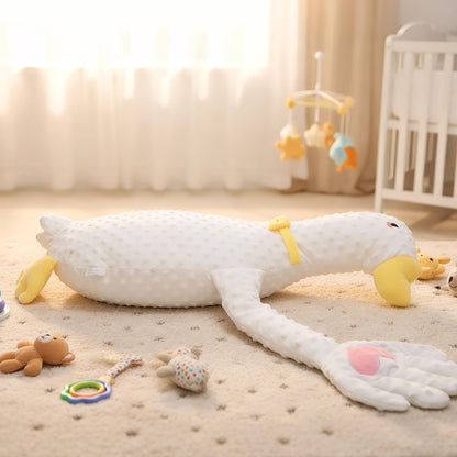 LiKiLiKi Giant White Goose Large Plush Doll, Automatic Patting Stuffed Animal, Soft Minky Fabric Cuddly Toy, Oversized Cozy Plush Figure for Home Decor & Daily Companion (Swan)
