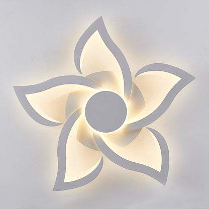 HuixuTe 24" Modern Geometric Ceiling Light Fixture, White Dimmable 3 Colors LED Close to Ceiling Light Fixtures with Remote, Low Profile Flush Mount Ceiling Light for Kitchen, Living Room