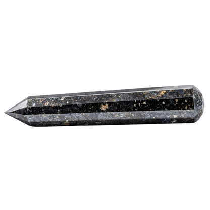 Amazing Gemstone Nuummite Crystal Wand Massage Stick - Pelvic Wand Gua Sha for Adults - Crystals and Healing Stones Massage Wands for Adults Gifts (Pointed)