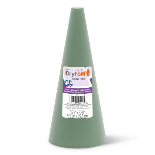 FloraCraft Floral Desert DryFōM Cone 3.8 Inch x 8.8 Inch Green