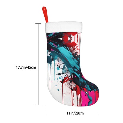 KOPUUYRD Abstract Paint Splashes Print Luxurious Holiday Socks,Unique Christmas Socks for Joyful Season,Festive Ornament Classic