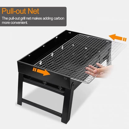 Portable Charcoal Grill Foldable 17" BBQ Charcoal Grill Compact Tabletop Barbecue Grill Small BBQ Grill for Outdoor Travel Backyard Picnic Beach