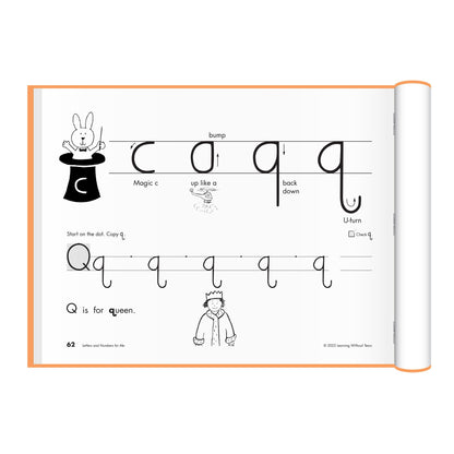 Learning Without Tears, Letters and Numbers for Me, Student Workbook, Age 5+, Kindergarten, Handwriting Practice, Writing Book, School & Home, Language Arts, Tutoring