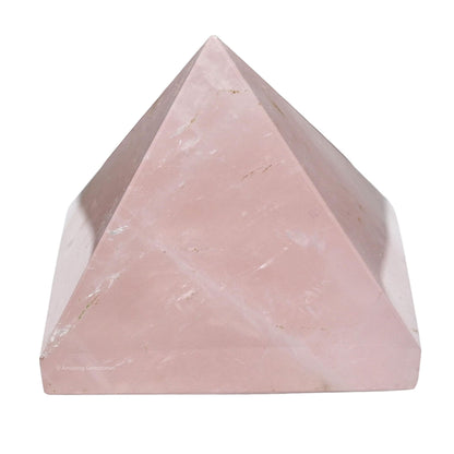 Amazing Gemstone Star Rose Quartz Pyramid Crystal Healing Stones - 2" Great Pyramid Figurine of Natural Stone Pyramid for Meditation, Reiki, Chakra Balancing and Crystal Pyramids Grid