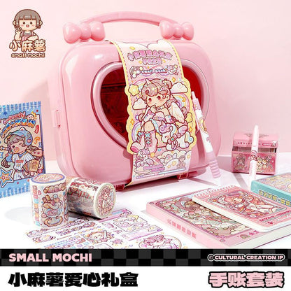 Alideco Cute Girl Love Deluxe Gift Box Small Mochi Collage Layout Scrapbooking Junk Journal Crafts Embelishment Decoration Diary Stickers(aixinlihe)