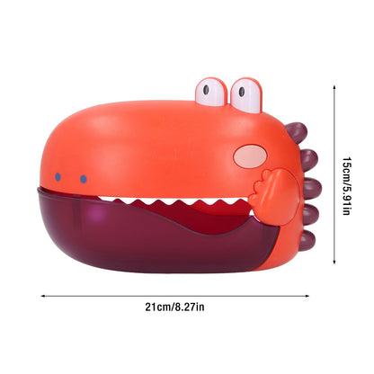 Keenso Bubble Machine Bath Toy, Baby Bath Toy Bubble Blower Machine Automatic Bathtub Maker with Music for Bathroom (Orange