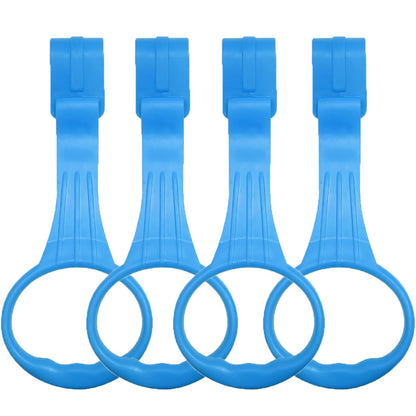 Awleynz 4Pcs Baby Playpen Pull up Rings, Pull up Rings for Play Pen, Playpen Accessories for Help Stand Up Walking Training Tool Newborn (Blue)