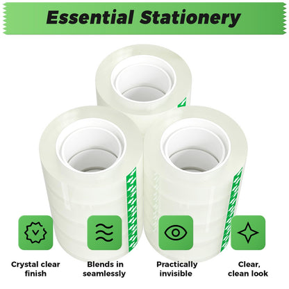 SWRT Tape, 48 Rolls Clear Tape Refills for Dispenser, Transparent Tape, 3/4 in x 800 in Tape Rolls, Strong Adhesive Tape for Gift Wrapping, Home, School & Office Tape