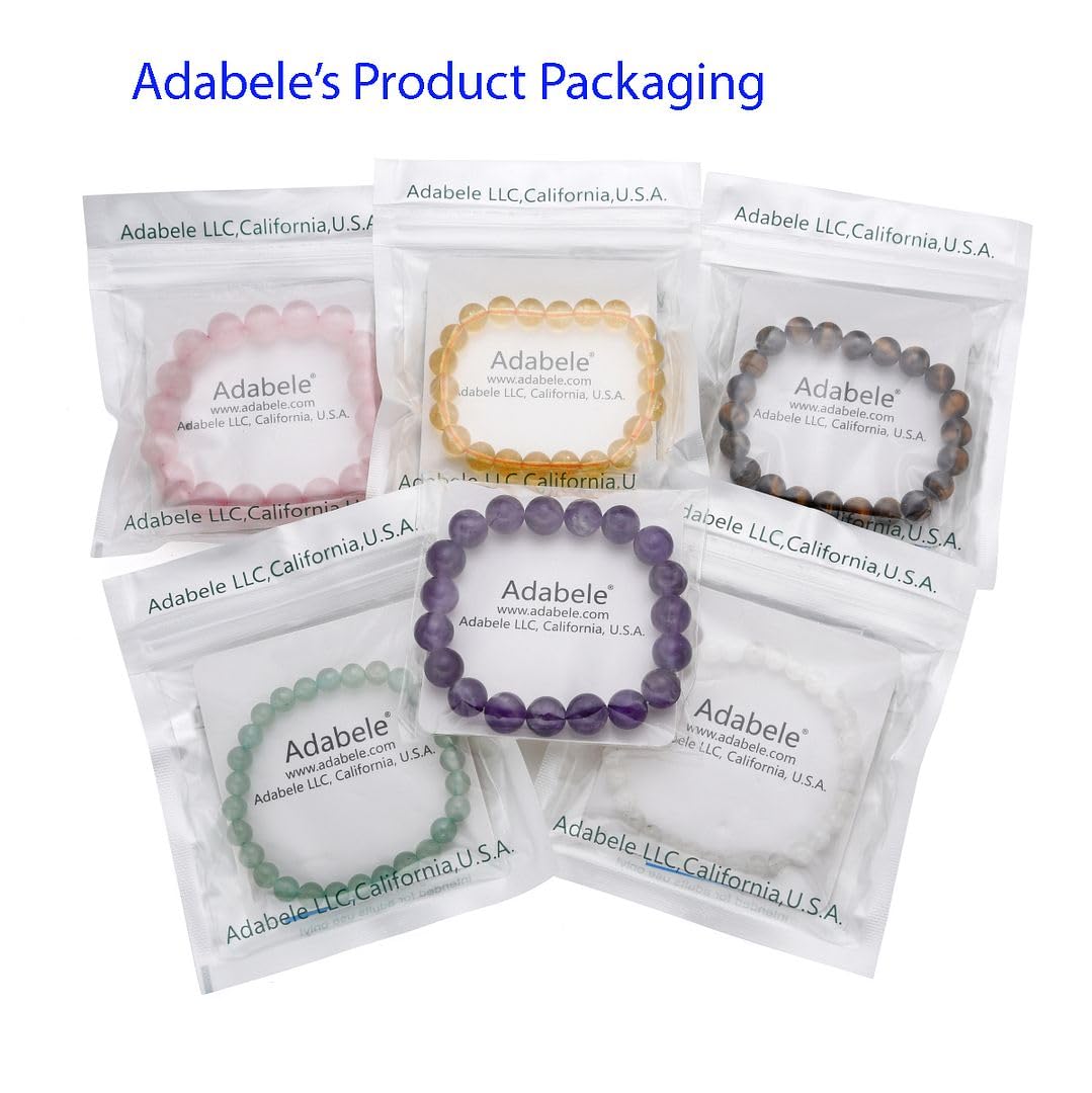 Adabele Real Natural Purple Amethyst Gemstone Beaded Bracelet 7 inch Stretch Chakra Healing Crystal Stone Jewelry Women Mom Gift (Unisex) GB8-16