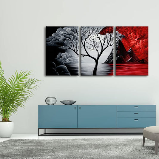 Wieco Art Canvas Wall Art Abstract Pictures for Wall Decor Canvas Prints of Abstract Paintings for Living Room Decor 3 Panels Artwork Sets for Home Decor Office Decorations