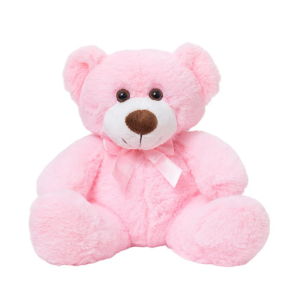 unsnurnoch 14" Pink Teddy Bear Plush Toy, Soft & Cuddly Teddy Bear Stuffed Animal with Cute Bow, for Girls, Girlfriends, Ideal for Valentine’s Day, Birthday, Christmas
