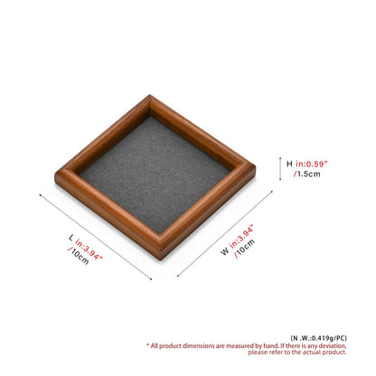 Woodten Jewelry Display Tray for Ring Earrings Necklace Bangle Solid Wood Jewelry Dish Tray Catchall(XS,Grey)