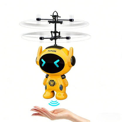 Flying Toys for Kids Mini Drones for Kids 8-12 with LED Light Indoor Rechargeable Mini Helicopter Toy Mini Robot Toy Cool Toys Gift for Boys & Girls Age 6-12