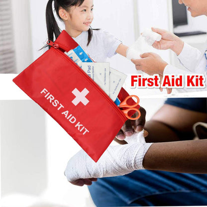 MTGHYARE 12 Pack Mini First Aid Kit Empty Bags Pouch Empty Small 6.3 x 4.3inch First Aid Bags Pouch with Zippered for Home Office Car Businesses Camping,Boat (Empty)