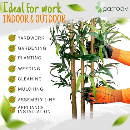Gastody™ Long Gardening Gloves Women and Men M - Long Sleeve Garden Gloves Multipurpose Heavy Duty Outdoor and Indoor - Long Cuff Garden Gloves - Thorn Resistant Protective Work Rose Pruning Gloves