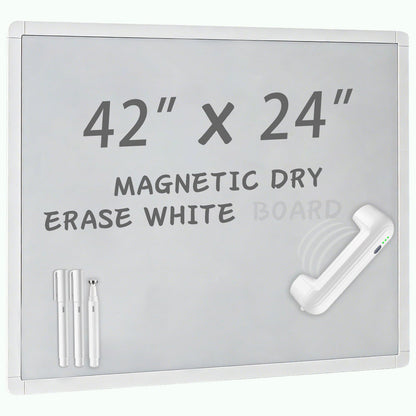 UNCLE BOARD 42 inch x 24 inch Magnetic Whiteboard for Wall – Nano Capsule Surface, Smooth Writing & Easy Erasing, Aluminum Frame, Hanging for Office School Home. Planning Drawing Memo Teaching.