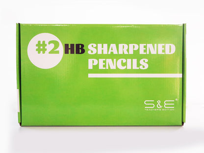 S & E TEACHER'S EDITION Woodcased #2 Pencils, Pre-sharpened, Yellow, with Erasers #2 HB Lead Bulk Box, No. 2 Pencil, Back to school, 600Pcs