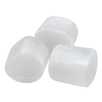 Amazing Gemstone Selenite Crystals and Healing Stones Tumbled - 1 oz Selenite Stone Gem Stones, Natural Healing Stones for Energy Balance, Stress Relief - Premium Polished Gems Rocks for Meditation