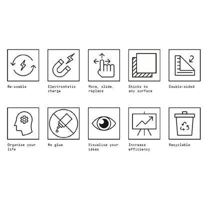Self-Stick Notes 4x4 inch | Sticks to Any Surface Without Glue | Reusable White Dry Erase | 5 Pack, 500 Sheets (Assorted Colors, 4x4 inches)