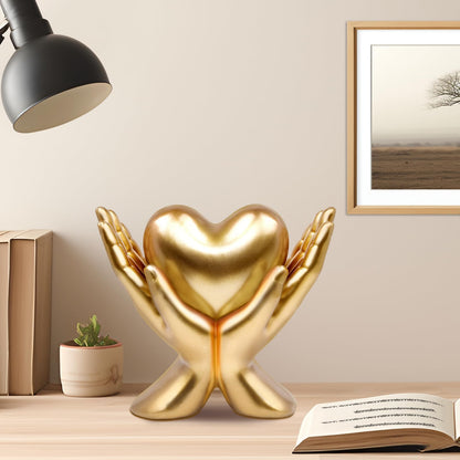 COJOSQC Home Mantel Decor Accents, Minimalist Heart Decoration and Accessories, Living Room, Office, Dining Table, TV Stand, Library Peace Sign Hand Sculpture， Coffee Shelf Ornament (Small), valentine