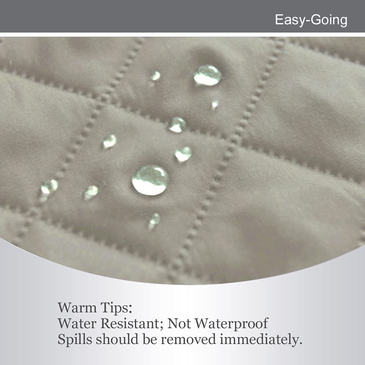 Easy-Going Reversible Couch Cover for 3 Cushion Couch Sofa Cover for Dogs Water Resistant Furniture Protector Cover with Foam Sticks Elastic Straps for Pet Cat (Sofa, Beige/Beige)