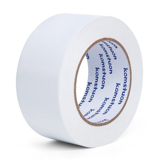 komstuon Double Sided Tape 2 Inch x 36 Yards, 1 Rolls Double-Sided Adhesive Tape, Two Sided Tape for Crafts, Arts, Scrapbooking, Gift Wrapping