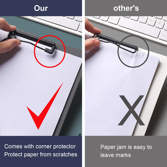 CATOOMUU A4 Foldable Clipboard with Binders 5 Pack, 360° Cover Flip Clipboard, Plastic Privacy File Folder with Storage for Nursing, Students, Office