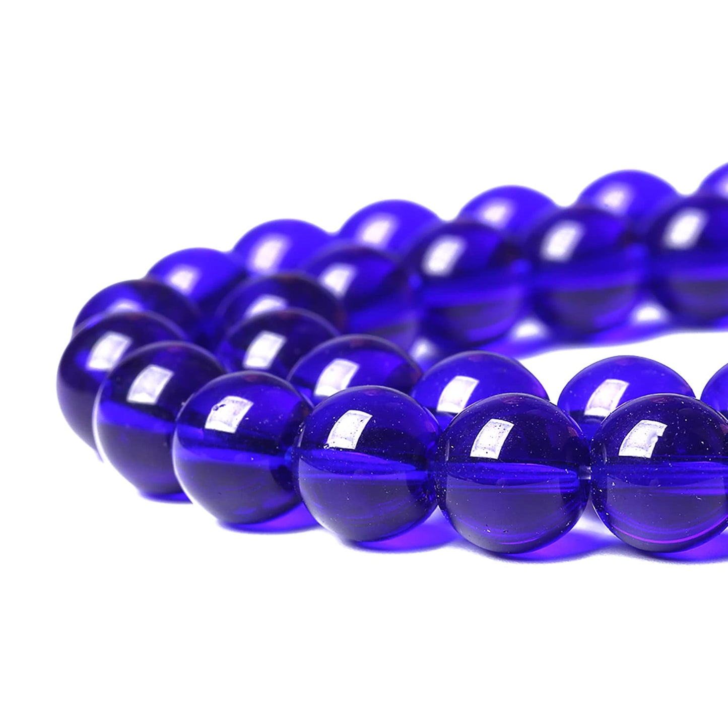 10mm 36pcs Lapis Blue Glass Stone Beads for Jewelry Making Round Loose Spacer Crystal Energy Healing Power Stone Beads DIY Bracelet Necklace Accessories(Lapis Blue Glass, 10mm)