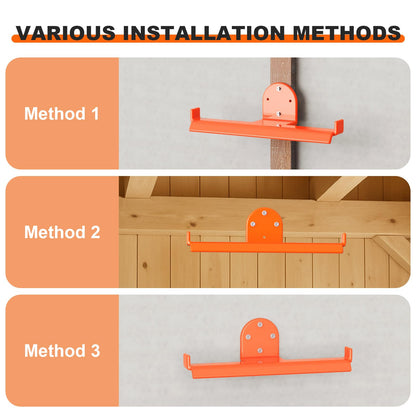 ZSLTLDU 2 Pack Backpack Blower Rack, Heavy Duty Anti-Scratch Leaf Blower Hanger with Hose Holder, Backpack Sprayer Wall Mount for Garage, Warehouse & Outdoor Tool Storage