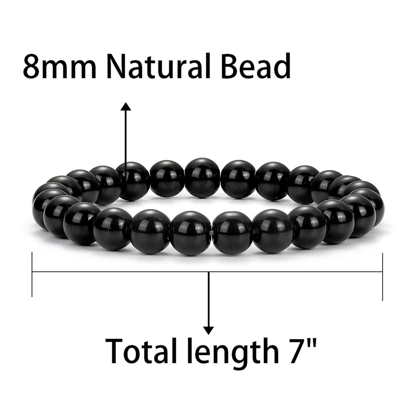 Gnamy Hematite Bracelet for Women, Healing Crystal Bracelet for Spiritual Healing Positive Energy Stress Relief, Natural Stone Stretch Beaded Bracelets Jewelry Birthday Gifts for Daughter Friends Girlfriend Her