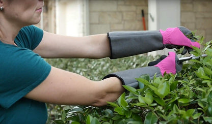 G & F Products 2431L Florist Pro Long Sleeve Rose gardening Gloves, Rose Pruning Gloves, Thorn Resistant Garden Gloves - Men's Large , Yellow , Army Green