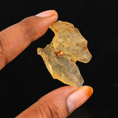 CRYSTALINES (2pcs Natural Raw Libyan Desert Glass Tektite Stone, Genuine Libyan Gold Tektite Rough Stone, Wicca & Reiki Healing Crystals, Meteorite Gems Collector Specimen