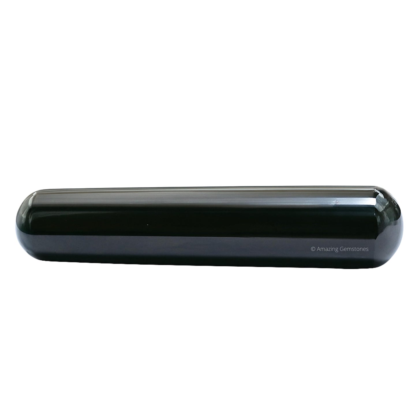 Amazing Gemstone Black Agate Crystal Wand Massage Stick - Pelvic Wand Gua Sha for Adults - Crystals and Healing Stones Massage Wands for Adults Gifts (Smooth)