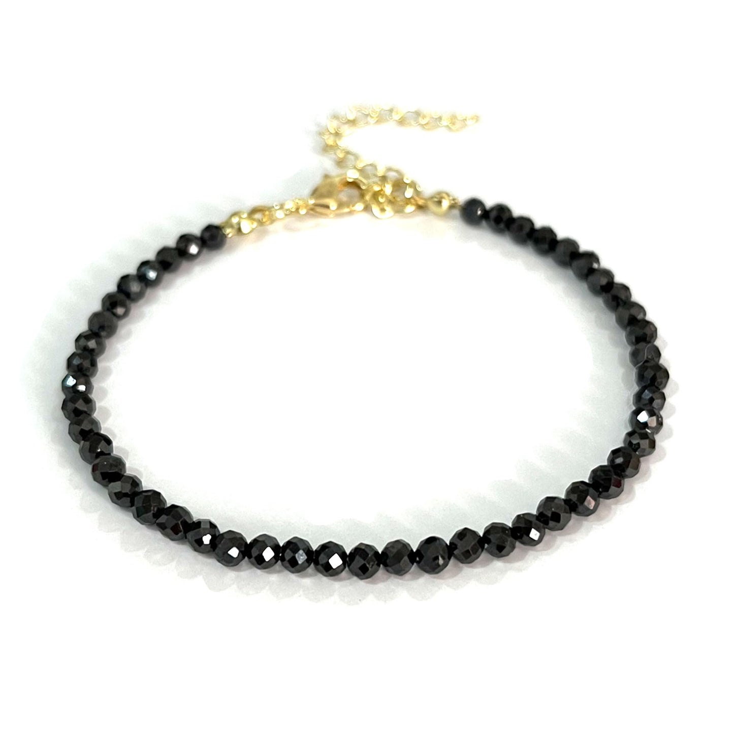 Natural Stone Bracelets for Women Gold Plated Energy Beaded Bracelet Enewton Unique Friendship Bracelets Gifts, Black