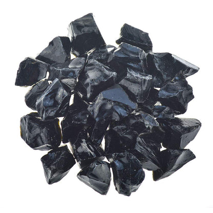 UU UNIHOM 1lb Bulk Raw Black Obsidian Stones, Large 1" Natural Rough Stones for Tumbling, Cabbing, Fountain Rocks, Decoration, Polishing, Wire Wrapping, Wicca and Reiki