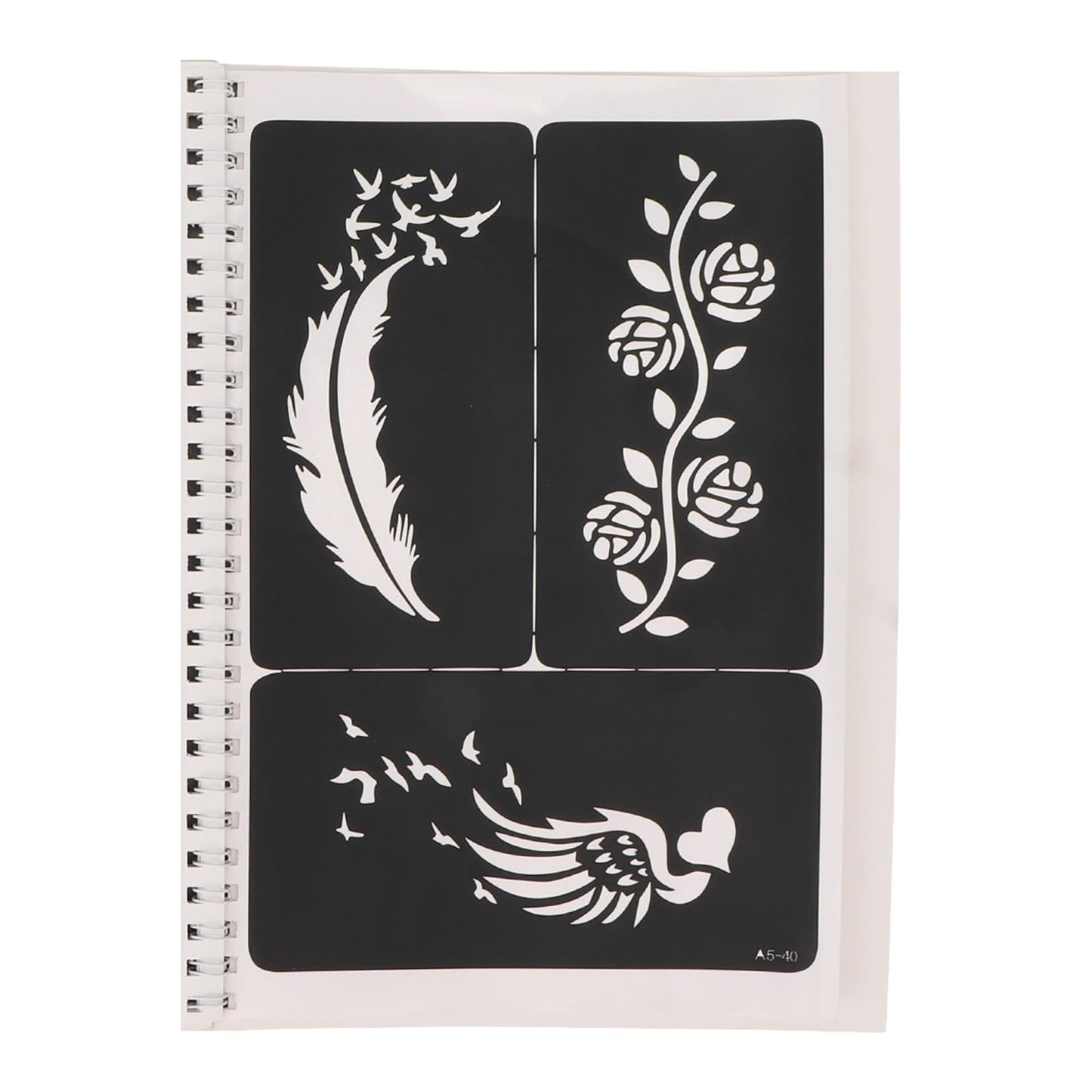 Out Design Stencil Kit, 97 Patterns, Reusable, Glitter Airbrush for Body Art
