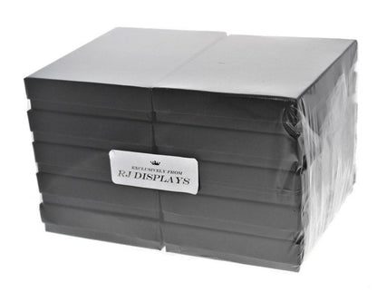 RJ Displays Jewelry Gift Boxes – 6 Pack Matte Black Cotton-Filled Cardboard Box for Necklace, Bracelet, Earring,Ornament Gifts,Jewelry Boxes with Lids, Bulk Gift Packaging – 7 1/8" x 5 1/8" x 1 1/8"