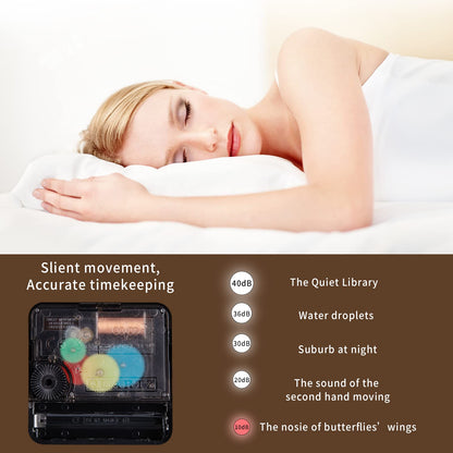 Warminn Wall Clock 12 inch Battery Operated Silent Non-Ticking Glow in The Dark Clocks Analog Small Digital Night Light Up Neon Outdoor Clocks for Living Room Bedroom Kitchen Bathroom Home Decor
