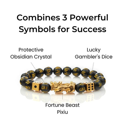 Buddha & Karma Debt Relief & Gambling Luck Pi Xiu/Pi Yao Bracelet – Feng Shui Lucky Charm for Wealth, Protection & Prosperity – Energy Healing Jewelry for Men & Women