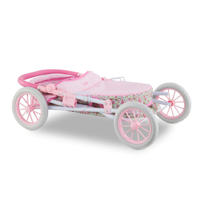 Corolle Baby Doll Stroller for Girls, Foldable Kids Toy Baby Stroller for Dolls with Carriage Design, Pink Pram