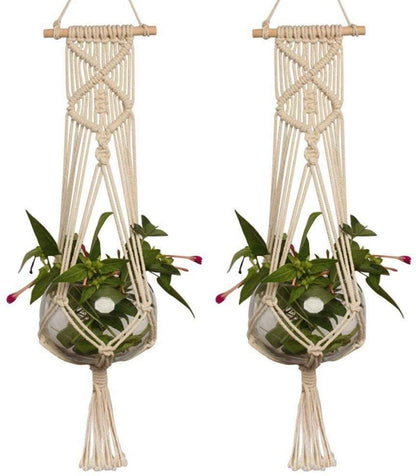 Macrame Hanging Flowerpot - Interior Wall Decoration - Bohemian Decoration