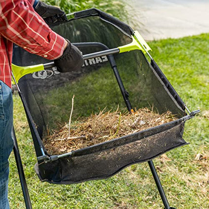 Earthwise LSW70021 21-Inch Width Leaf & Grass Push Lawn Sweeper, Black