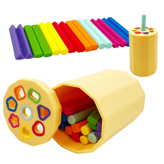 CKCBJXYM Montessori Shape & Color Sorting Montessori Toys for Toddlers 3, Soft Silicone Fine Motor Skills Sensory Preschool Learning Toys Travel Gift for Boys and Girls (Silicone Set)