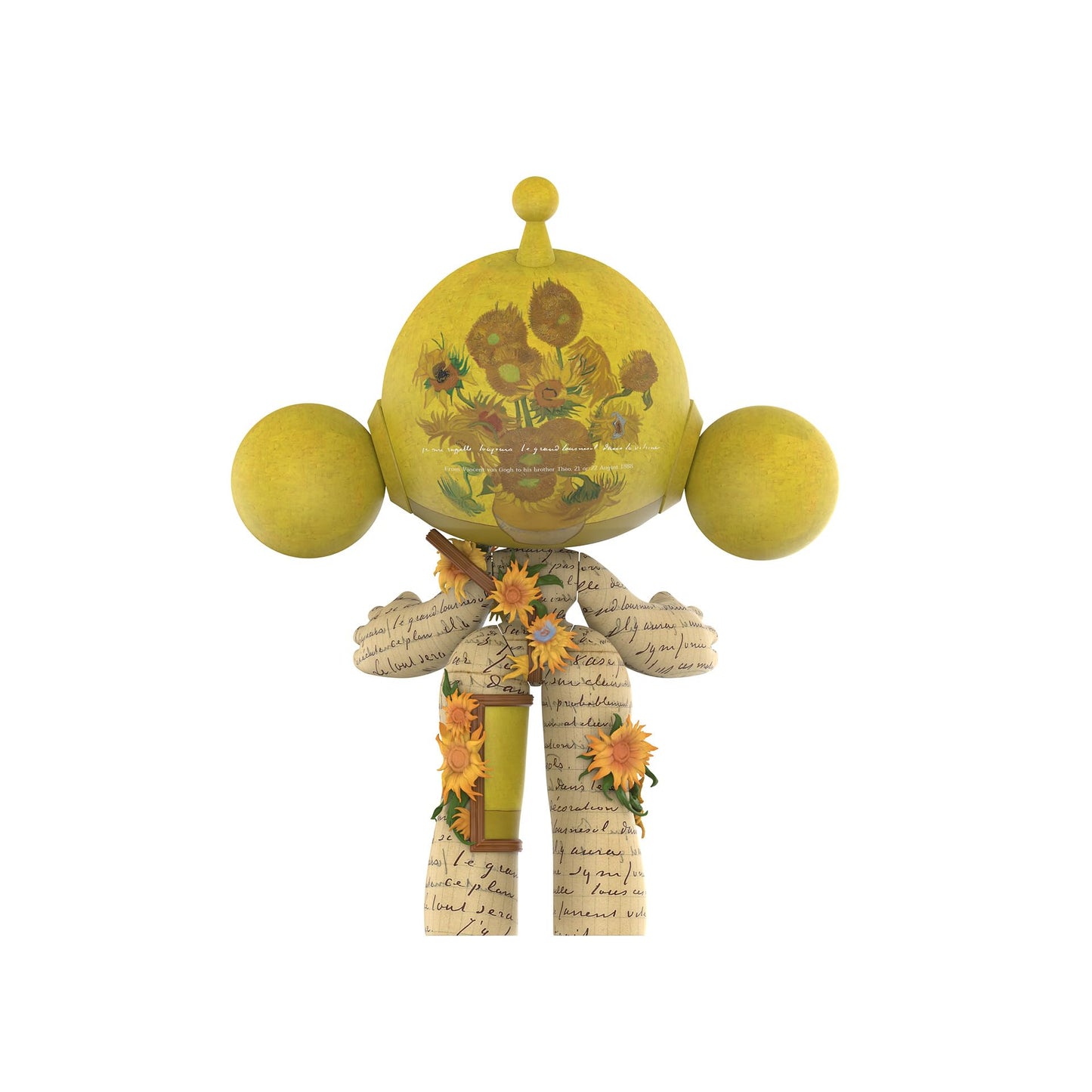 POP MART MEGA α SKULLPANDA 400% Van Gogh Museum Sunflowers, Toys for Mordern Home Décor, Collectible Art Toy